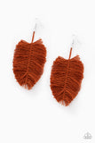 Paparazzi Accessories Hanging By A Thread Brown Earring