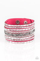 Paparazzi Accessories Rhinestone Rumble - Pink Bracelet