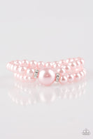 Paparazzi Accessories Romantic Redux - Pink Beads Rhinestones Bracelet