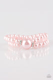 Paparazzi Accessories Romantic Redux - Pink Beads Rhinestones Bracelet