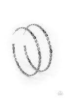 Paparazzi Accessories Infinite Twist Black Hoop Earring